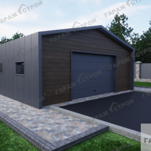 Гараж с мастерской в стиле Барнхаус 12х6м